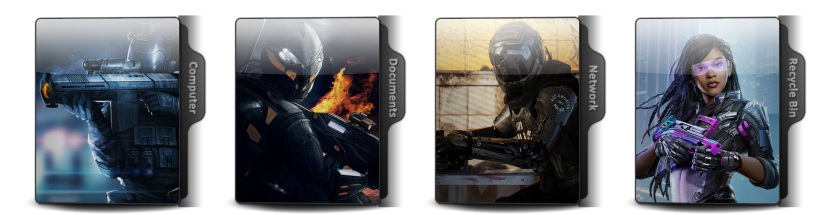 Sci Fi Warrior Theme Icons