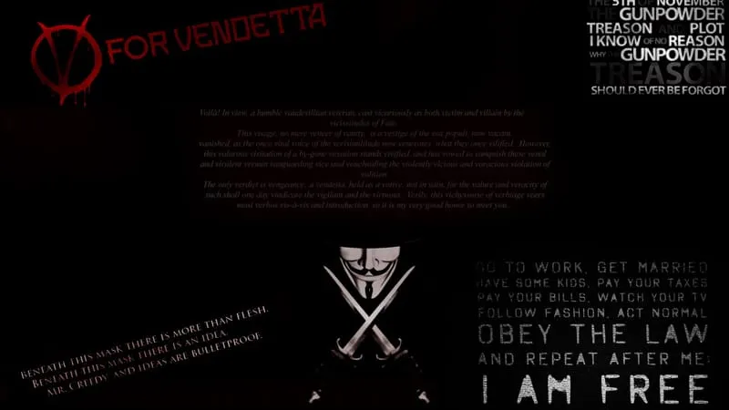 V For Vendetta Theme Preview Image
